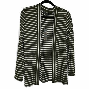 Mix by 41 Hawthorn Striped Open Cardigan Sweater